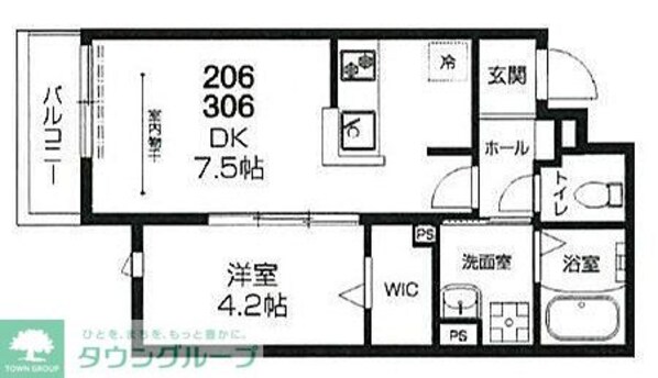 ラシーネ赤塚の物件間取画像